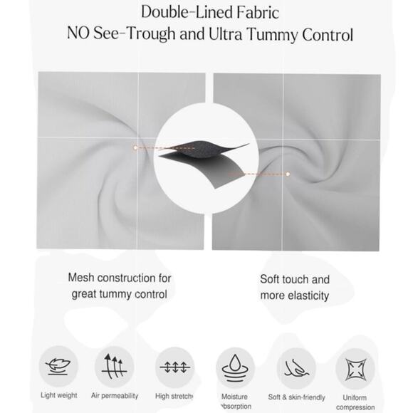 Popilush Womens Shapewear Bodysuit Large Black Tummy Control Snap Closure - Picture 4 of 8